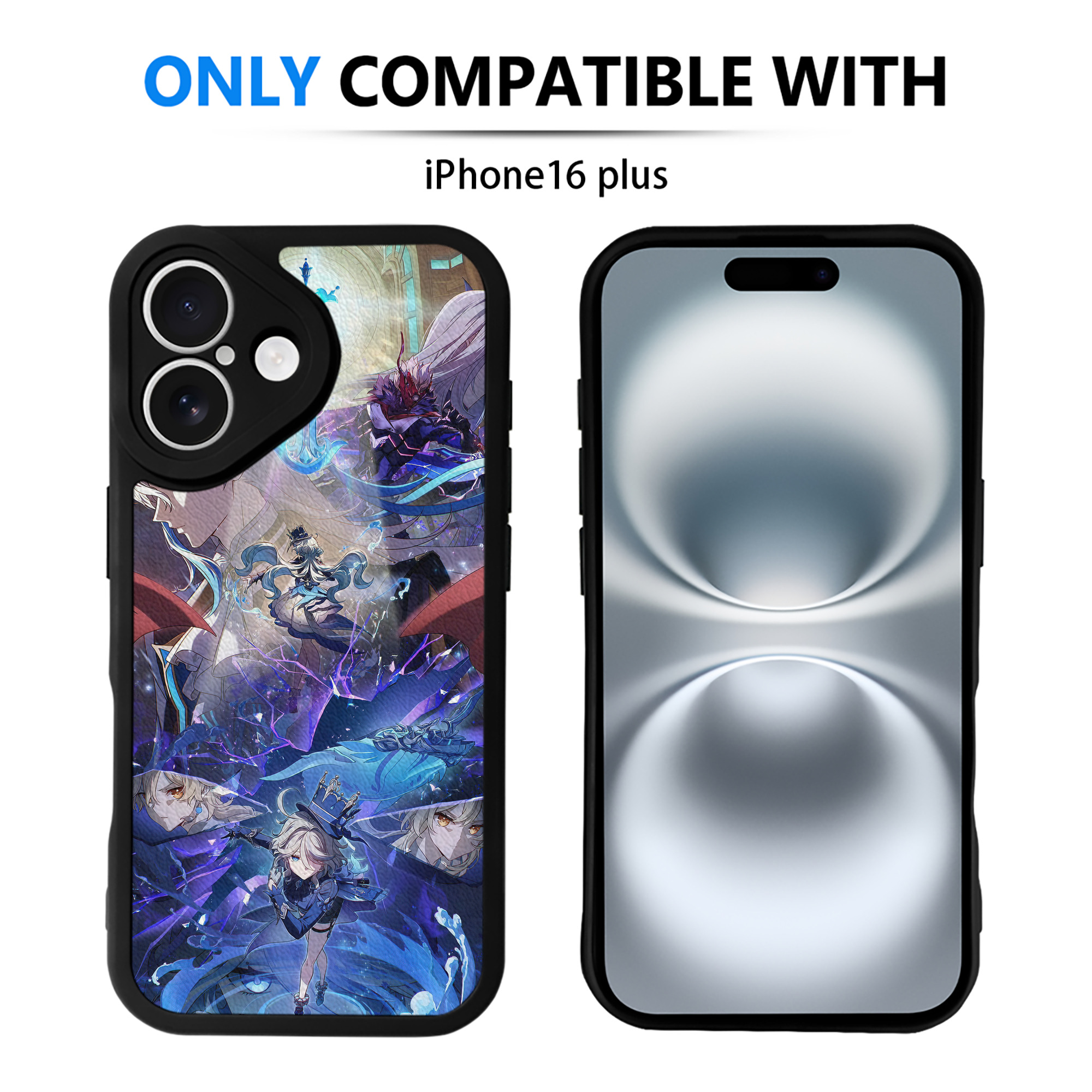 げんし神 genshin 【iPhone 16シリーズ対応】シリコンスマホケース（レザー調） 材質：シリコン